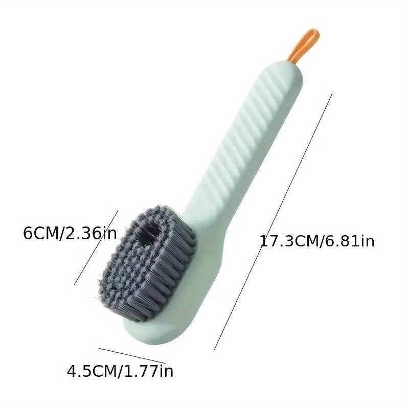 Dispensing Scrubber with Handle Shoe Brush- Pack Of 2